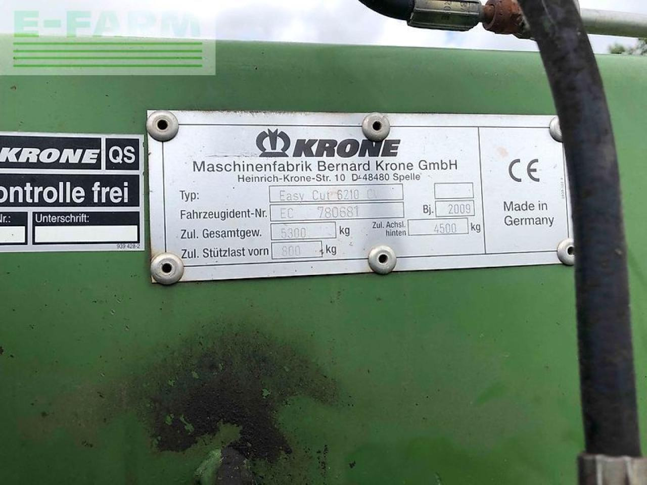 Krone easy cut 6210 cv - Pļāvējs: foto 5 Krone easy cut 6210 cv - Pļāvējs: foto 5