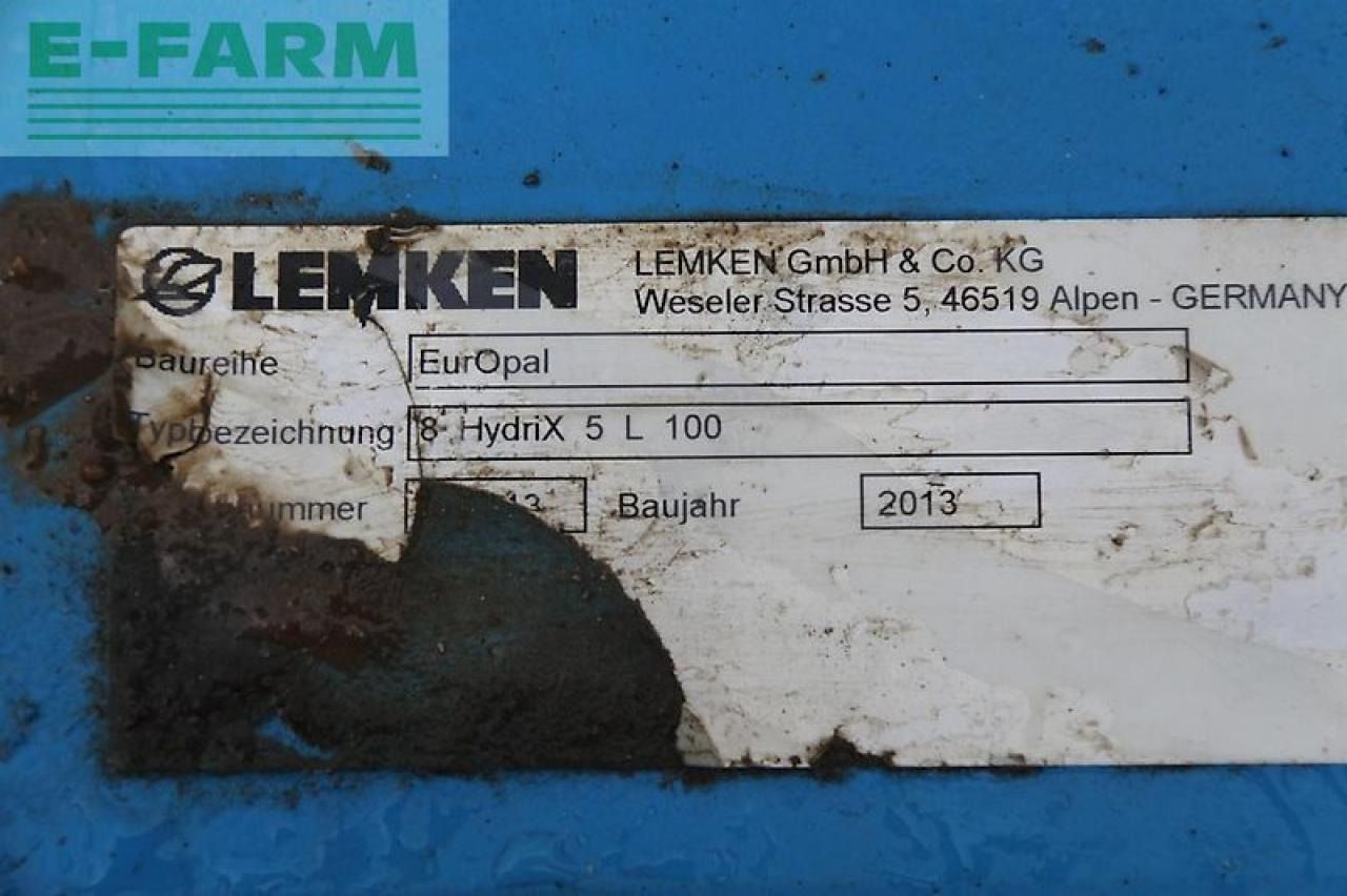 Lemken europal 8 hydrix 5 l 100 - Arkls: foto 5 Lemken europal 8 hydrix 5 l 100 - Arkls: foto 5