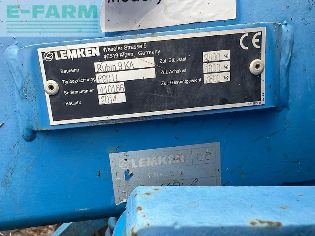 Lemken rubin 9 ka 600 u - Disku ecēša: foto 5 Lemken rubin 9 ka 600 u - Disku ecēša: foto 5