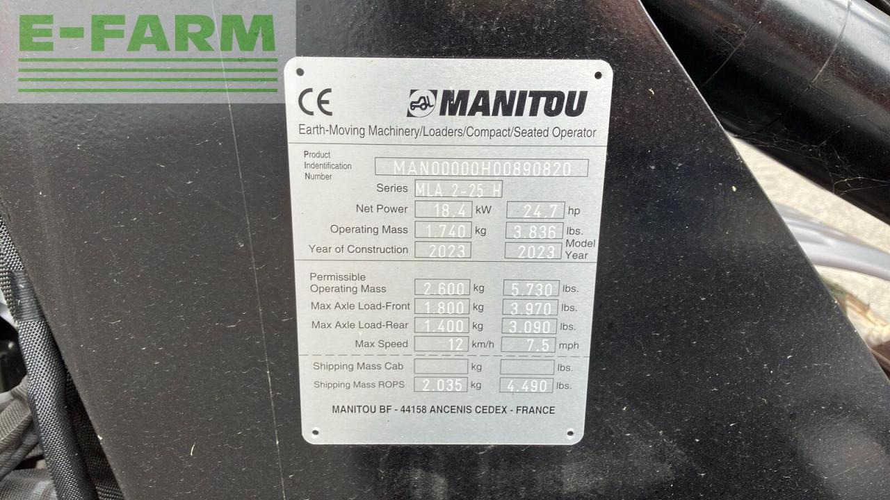 Mini-ekskavators Manitou mla 2-25 h: foto 17