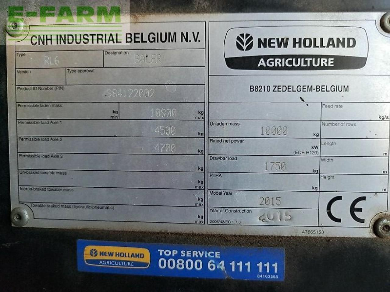 Kīpu prese New Holland bb 1290 r: foto 13