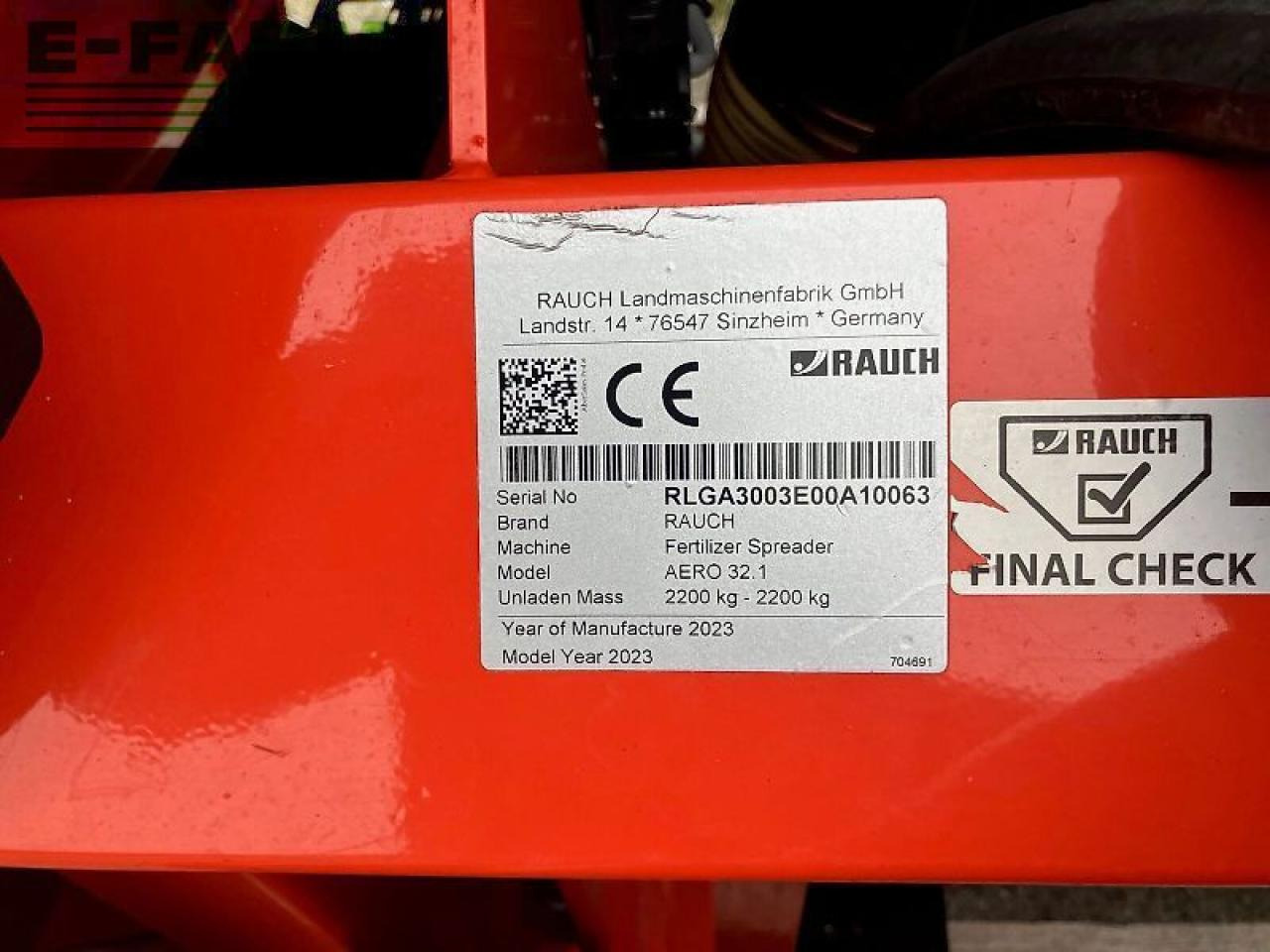 Minerālmēslu izkliedētājs Rauch: foto 10