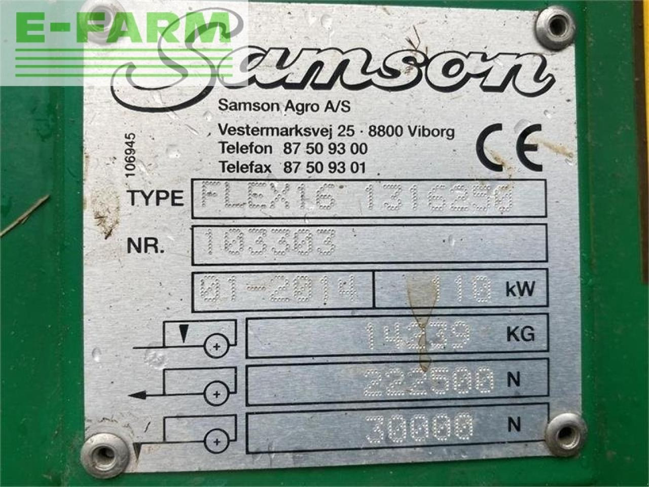 Samson flex16 - Minerālmēslu izkliedētājs: foto 4 Samson flex16 - Minerālmēslu izkliedētājs: foto 4