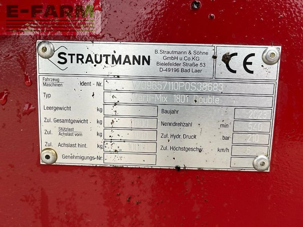 Fermu aprīkojums Strautmann vm 1801 d: foto 10 Fermu aprīkojums Strautmann vm 1801 d: foto 10