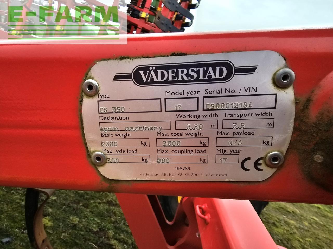 Väderstad Cultus Cs350 + Bdx-180 - Kultivators: foto 4 Väderstad Cultus Cs350 + Bdx-180 - Kultivators: foto 4