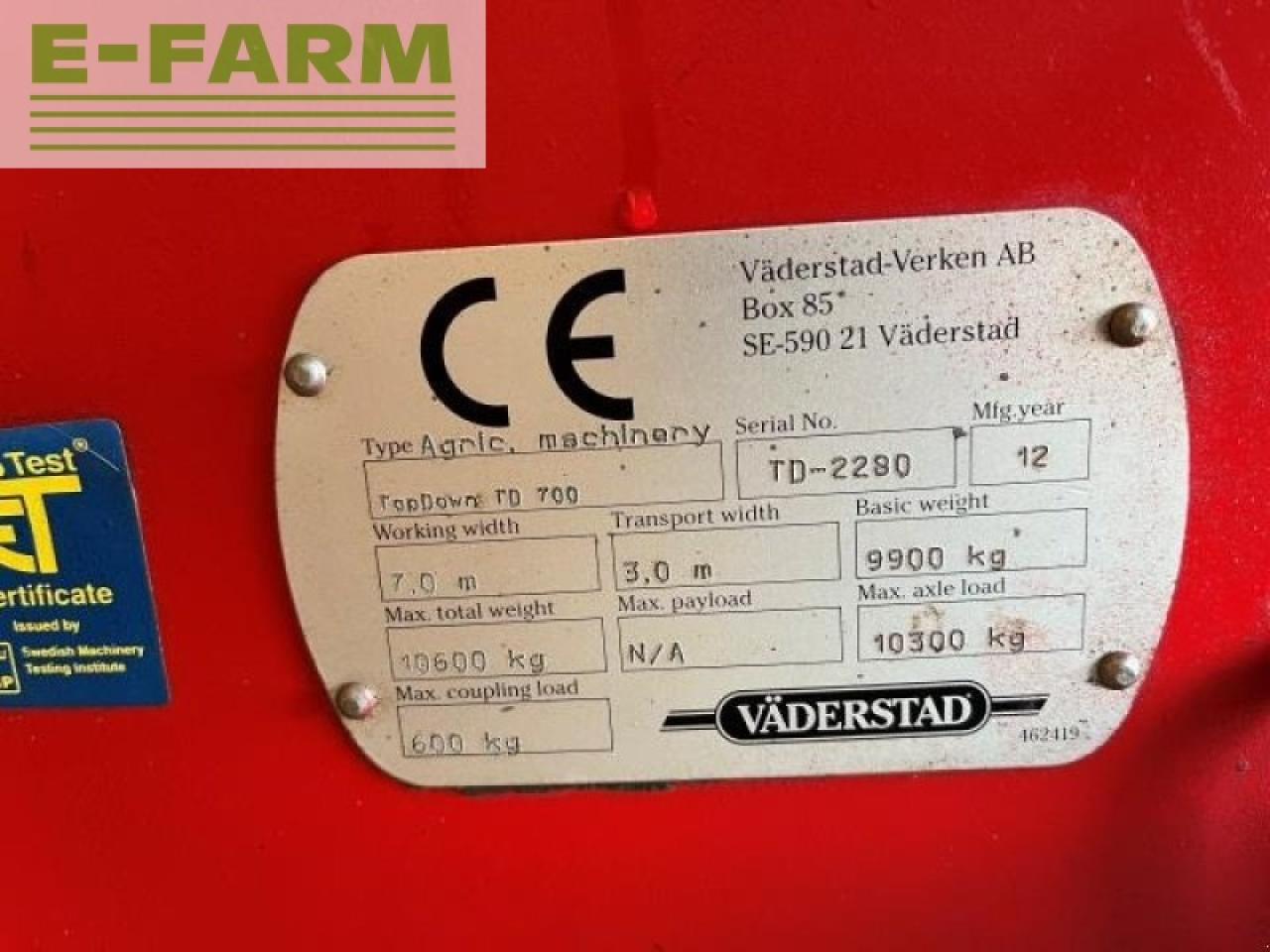 Väderstad topdown td700 - Kultivators: foto 4 Väderstad topdown td700 - Kultivators: foto 4