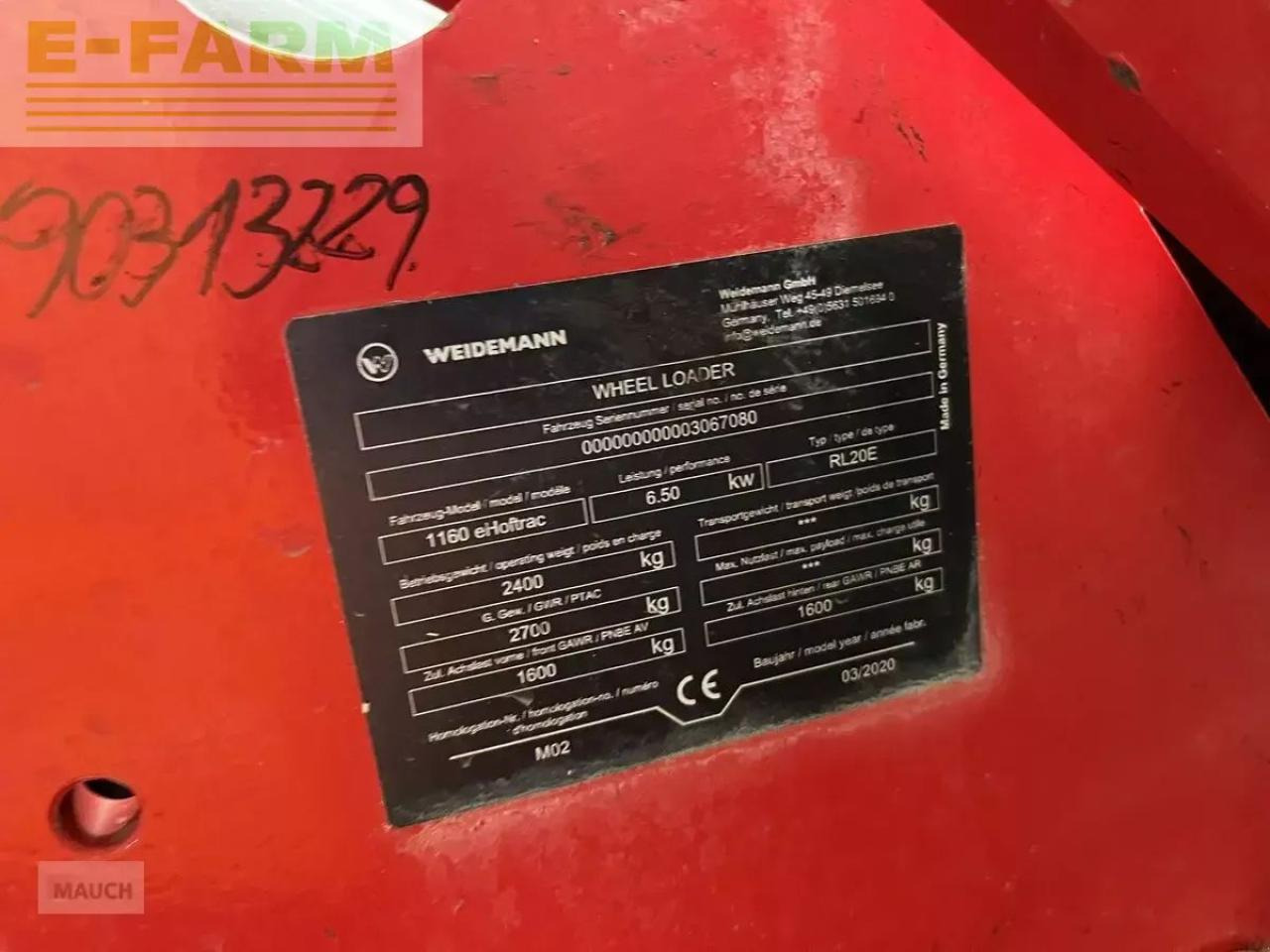 Riteņu iekrāvējs Weidemann 1160e mit typisierung, 310ah: foto 20