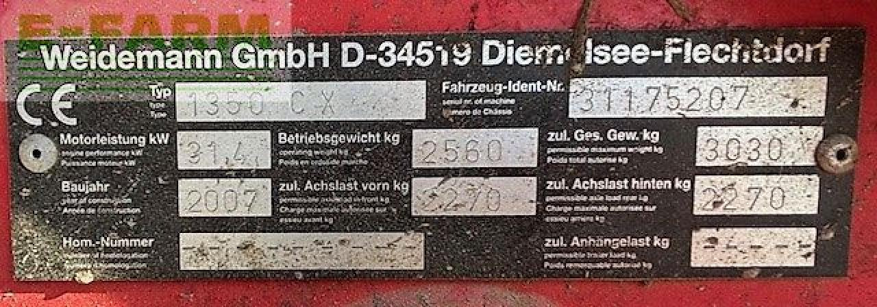 Weidemann 1350 cx45 - Mini-ekskavators: foto 5 Weidemann 1350 cx45 - Mini-ekskavators: foto 5