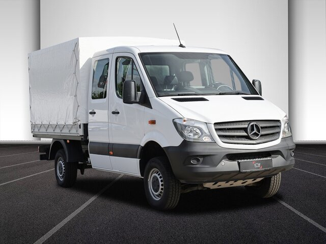 Automašīna ar kravas platformu, Kravas-pasažieru furgons MERCEDES-BENZ Sprinter 316CDI DOKA,Allrad,AHK,Standhzg....: foto 19