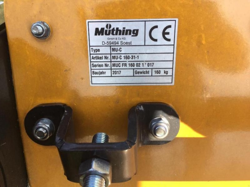Müthing MUC 160 - Pļaujmašīna-smalcinātājs: foto 2 Müthing MUC 160 - Pļaujmašīna-smalcinātājs: foto 2