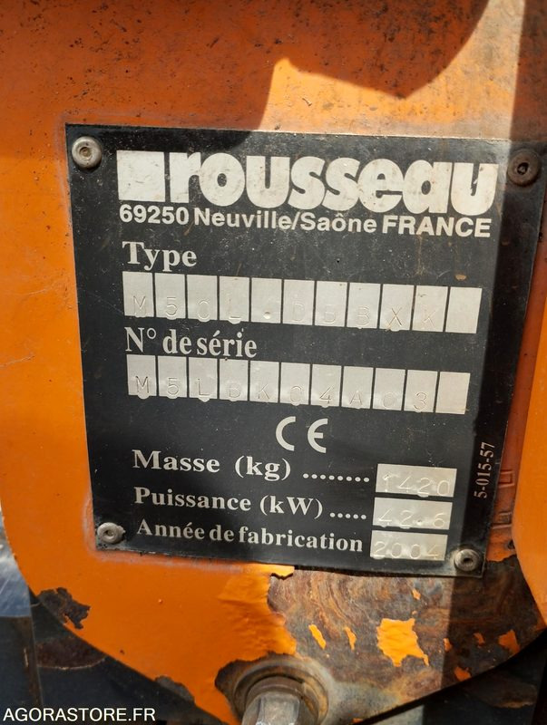 EPAREUSE ROUSSEAU MINAUTOR 5000L n°M5LBK04A03 - Izlices pļaujmašīna: foto 4 EPAREUSE ROUSSEAU MINAUTOR 5000L n°M5LBK04A03 - Izlices pļaujmašīna: foto 4