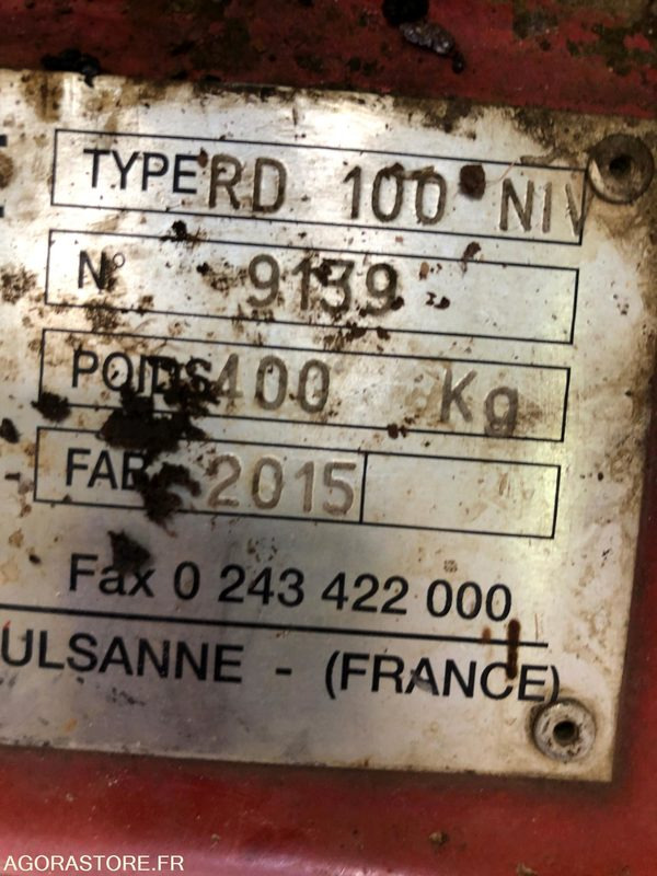 Enfouisseur de pierres DAIRON RD100NIV pour micro tracteur 22-35CV - Lauksaimniecības tehnika: foto 5 Enfouisseur de pierres DAIRON RD100NIV pour micro tracteur 22-35CV - Lauksaimniecības tehnika: foto 5