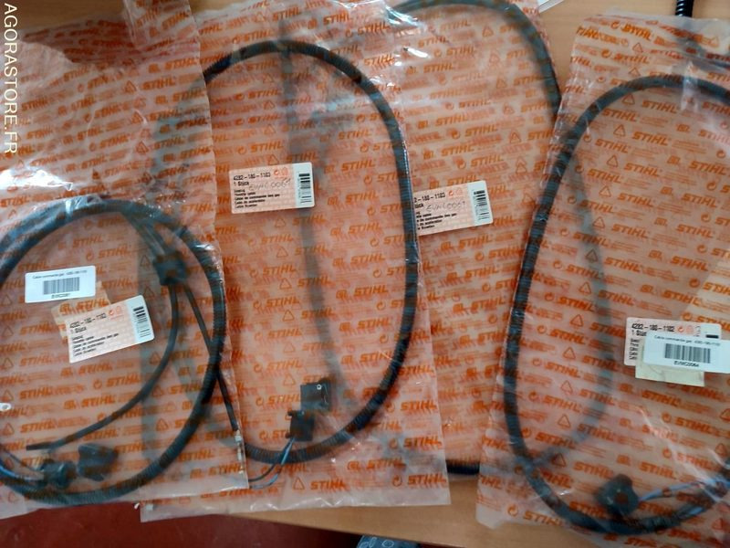 Lot de 4 câbles de commande de gaz STIHL pour matériel espaces verts - Instrument/ Aprīkojums: foto 1 Lot de 4 câbles de commande de gaz STIHL pour matériel espaces verts - Instrument/ Aprīkojums: foto 1