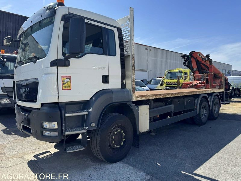 MAN TGS 26.360 - PLATEAU GRUE PALFINGER PK16002 - 26T - 2012 / 445000 KM - Bortu kravas automašīna/ Platforma: foto 1 MAN TGS 26.360 - PLATEAU GRUE PALFINGER PK16002 - 26T - 2012 / 445000 KM - Bortu kravas automašīna/ Platforma: foto 1