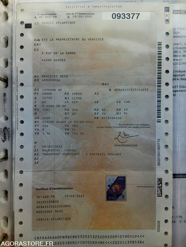 MERCEDES INTOURO N°093377 - Skolas autobuss: foto 4 MERCEDES INTOURO N°093377 - Skolas autobuss: foto 4