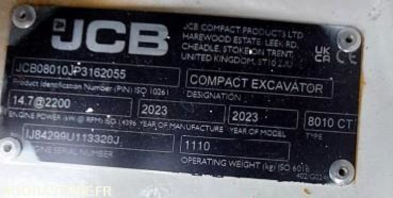 Mini Pelle 1T JCB 8010CTS + Remorque - 2023 / (NEUVE) 19 HEURES (EMF201) - Mini-ekskavators: foto 4 Mini Pelle 1T JCB 8010CTS + Remorque - 2023 / (NEUVE) 19 HEURES (EMF201) - Mini-ekskavators: foto 4