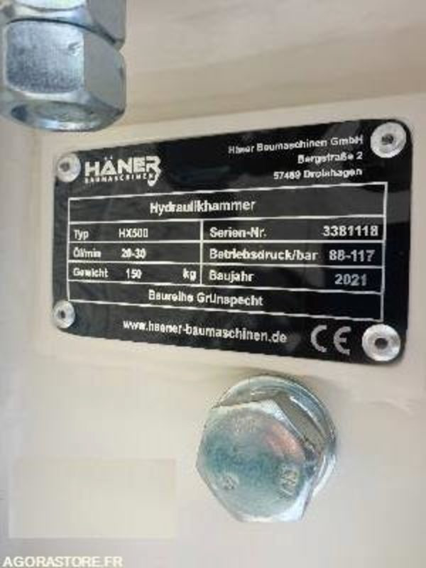 BRH NEUF HAENER HX500 - Pelles de 2 à 4 t - Rezerves daļa - Celtniecības tehnika: foto 3 BRH NEUF HAENER HX500 - Pelles de 2 à 4 t - Rezerves daļa - Celtniecības tehnika: foto 3