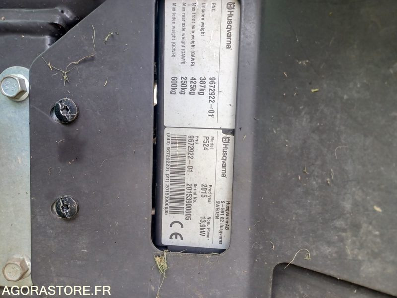 TONDEUSE HUSQVARNA P524 - Zāles pļāvējs: foto 2 TONDEUSE HUSQVARNA P524 - Zāles pļāvējs: foto 2