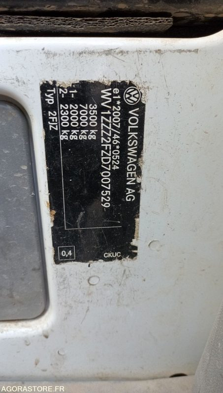 Wolkswagen Crafter benne double cabine - 2013 - CX-254-EQ - Komercauto pašizgāzējs: foto 5 Wolkswagen Crafter benne double cabine - 2013 - CX-254-EQ - Komercauto pašizgāzējs: foto 5