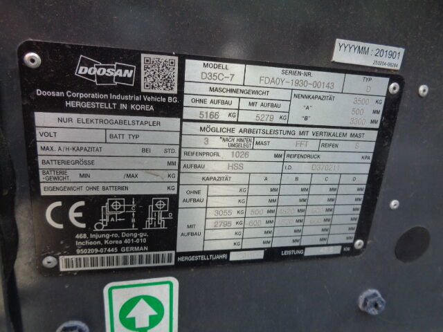 Autokrāvējs Doosan D35C-7: foto 10