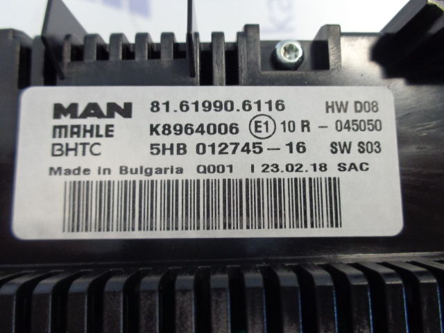 MAN NEW OE heater control unit - Mērinstrumentu panelis - Kravas automašīna: foto 4 MAN NEW OE heater control unit - Mērinstrumentu panelis - Kravas automašīna: foto 4