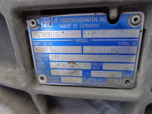 ZF gearbox 12AS2331TD 12AS2331 TD - Pārnesumkārba - Kravas automašīna: foto 5 ZF gearbox 12AS2331TD 12AS2331 TD - Pārnesumkārba - Kravas automašīna: foto 5