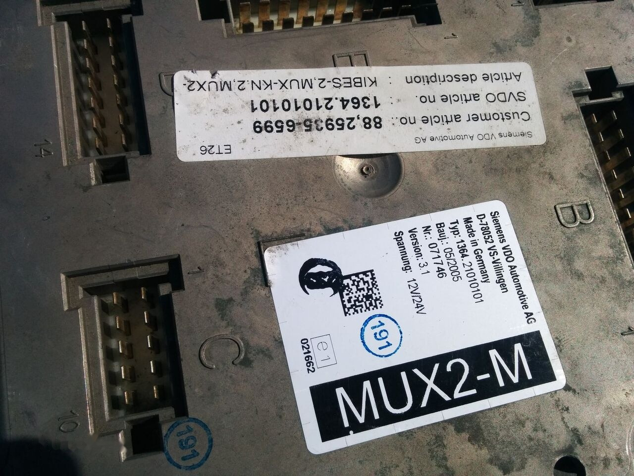 MAN ZR2-BS - VDO D78052 VS MAN CYTI - Elektroniskais vadības bloks (ECU) - Autobuss: foto 3 MAN ZR2-BS - VDO D78052 VS MAN CYTI - Elektroniskais vadības bloks (ECU) - Autobuss: foto 3