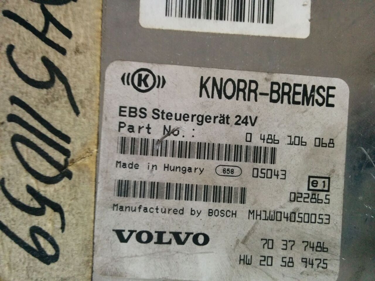 Scania KNORR-BREMSE 0486106021\. 0486106026\. 0486106028\. 0486106041\. MAN Volvo - Elektroniskais vadības bloks (ECU) - Autobuss: foto 5 Scania KNORR-BREMSE 0486106021\. 0486106026\. 0486106028\. 0486106041\. MAN Volvo - Elektroniskais vadības bloks (ECU) - Autobuss: foto 5