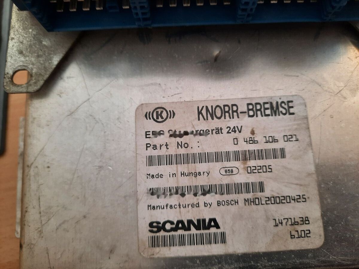 Volvo KNOR-BREMSE EBS 0486106063, 0486106028.\\\\ 0486106050 .\\ 063\\ Volvo Scania - Elektroniskais vadības bloks (ECU) - Autobuss: foto 1 Volvo KNOR-BREMSE EBS 0486106063, 0486106028.\\\\ 0486106050 .\\ 063\\ Volvo Scania - Elektroniskais vadības bloks (ECU) - Autobuss: foto 1