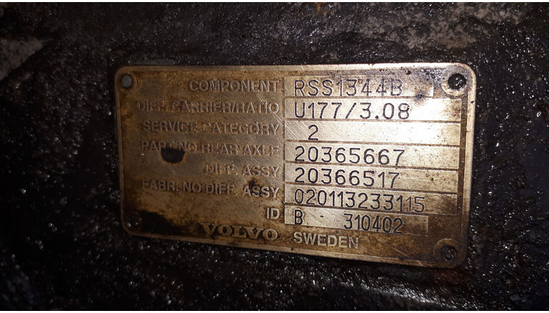 Volvo MS17X.- 2.85/ 3.08 .\5.29\ 5.63. - Diferenciālis: foto 3 Volvo MS17X.- 2.85/ 3.08 .\5.29\ 5.63. - Diferenciālis: foto 3