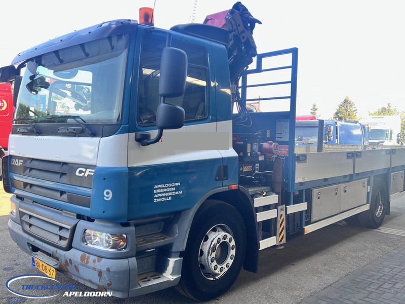 DAF CF 75.310 Manuel, Steel springs, HMF 1560 K3 - Bortu kravas automašīna/ Platforma, Kravas auto ar manipulatoru: foto 3 DAF CF 75.310 Manuel, Steel springs, HMF 1560 K3 - Bortu kravas automašīna/ Platforma, Kravas auto ar manipulatoru: foto 3