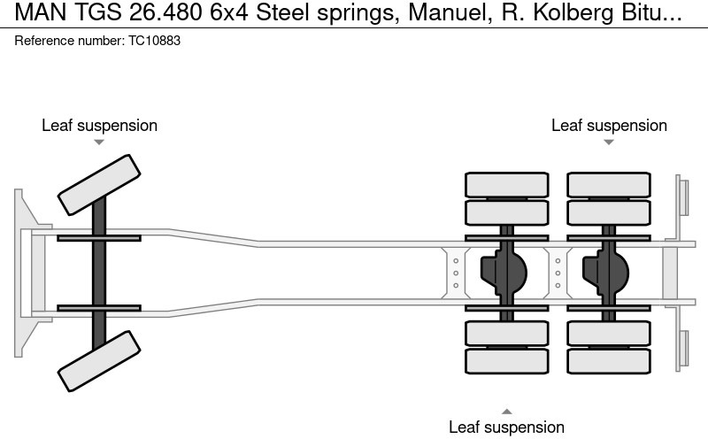 Kravas automašīna MAN TGS 26.480 6x4 Steel springs, Manuel, R Kolberg Bitumen heater: foto 12