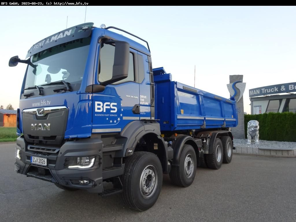 MAN TGS (TG3) 35.520 8x4 BB CH Bordmatik links, 3-Se - Kravas automašīna pašizgāzējs: foto 1 MAN TGS (TG3) 35.520 8x4 BB CH Bordmatik links, 3-Se - Kravas automašīna pašizgāzējs: foto 1