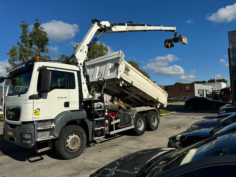 MAN TGS 26.400 6X4 HIAB 166D + REMOTE CONTROL + 2 WAYS KIPPER TÜV TILL 07-2025 - Kravas automašīna pašizgāzējs, Kravas auto ar manipulatoru: foto 1 MAN TGS 26.400 6X4 HIAB 166D + REMOTE CONTROL + 2 WAYS KIPPER TÜV TILL 07-2025 - Kravas automašīna pašizgāzējs, Kravas auto ar manipulatoru: foto 1