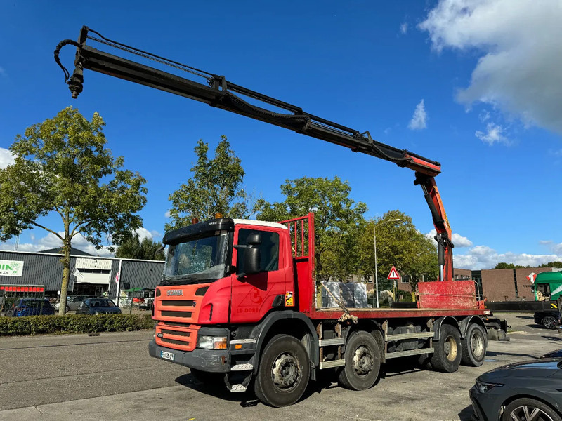 Scania P360 8X4 - EURO 5 + PALFINGER PK22002-EH + REMOTE - Bortu kravas automašīna/ Platforma, Kravas auto ar manipulatoru: foto 1 Scania P360 8X4 - EURO 5 + PALFINGER PK22002-EH + REMOTE - Bortu kravas automašīna/ Platforma, Kravas auto ar manipulatoru: foto 1
