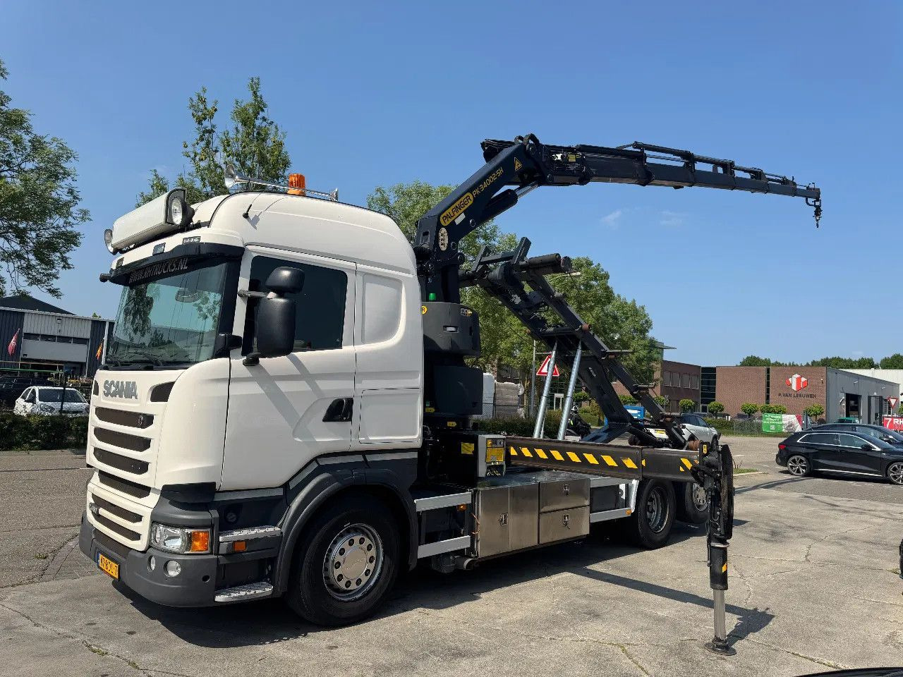Scania R450 6X2 - EURO 6 + PALFINGER PK 32002-SH + REMO - Pacēlājs ar āķi, Kravas auto ar manipulatoru: foto 1 Scania R450 6X2 - EURO 6 + PALFINGER PK 32002-SH + REMO - Pacēlājs ar āķi, Kravas auto ar manipulatoru: foto 1