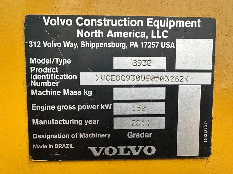 Volvo G 930 - Greiders: foto 5 Volvo G 930 - Greiders: foto 5