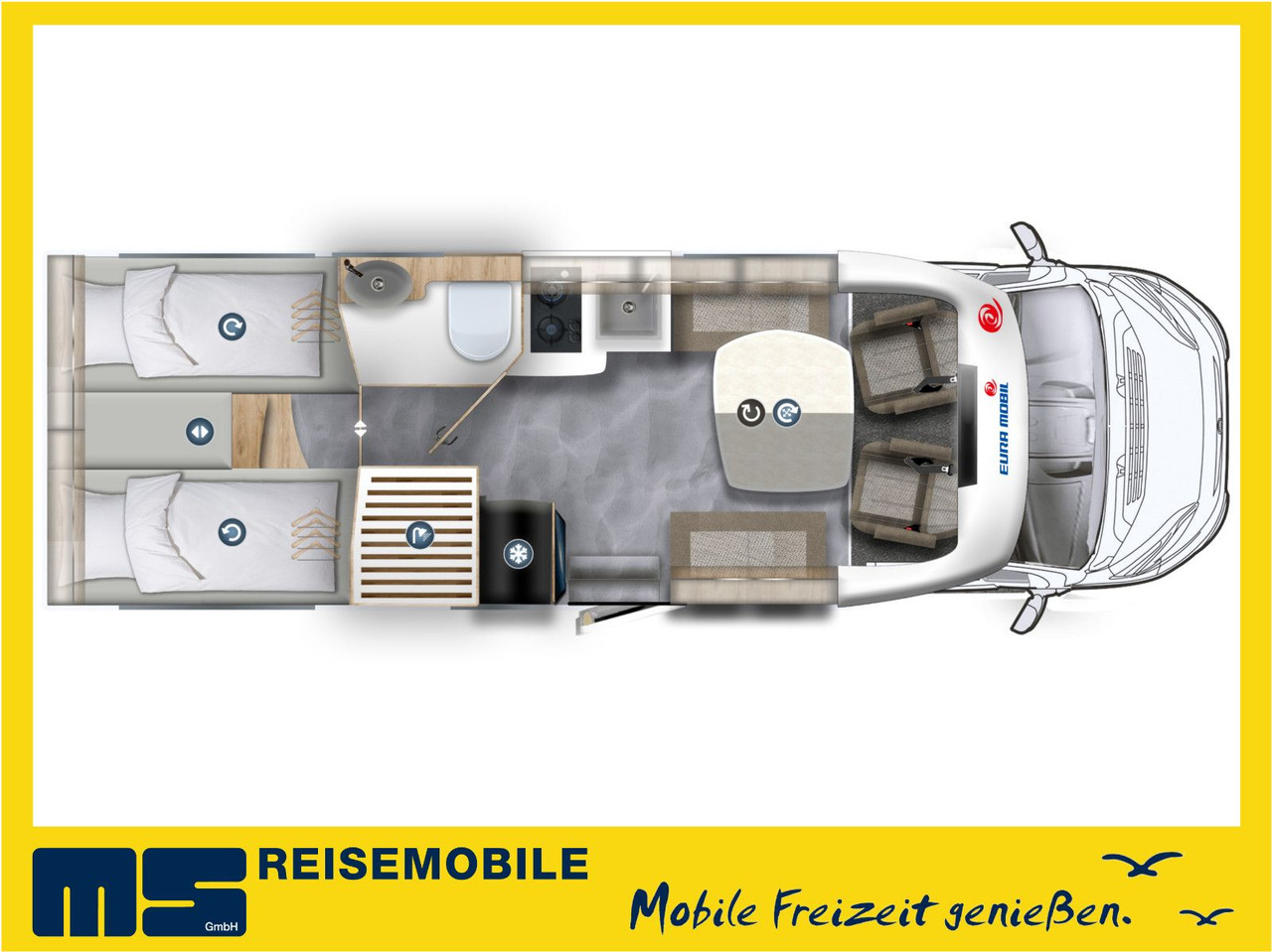 Eura Mobil PROFILA T 720 EF - 101 EDITION / EINZELBETTEN - Daļēji integrētais kemperis: foto 2 Eura Mobil PROFILA T 720 EF - 101 EDITION / EINZELBETTEN - Daļēji integrētais kemperis: foto 2