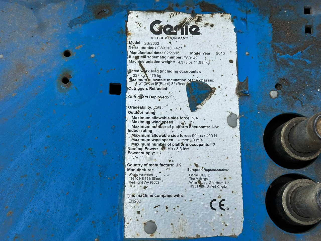 Pacēlājs GENIE - GS-2632 - AERIAL WORK PLATFORMS - 2010: foto 15