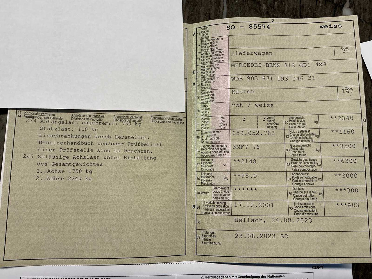 2001 MERCEDES-BENZ 313 CDI 4X4 CAMPER / VAN - Komercauto: foto 3 2001 MERCEDES-BENZ 313 CDI 4X4 CAMPER / VAN - Komercauto: foto 3