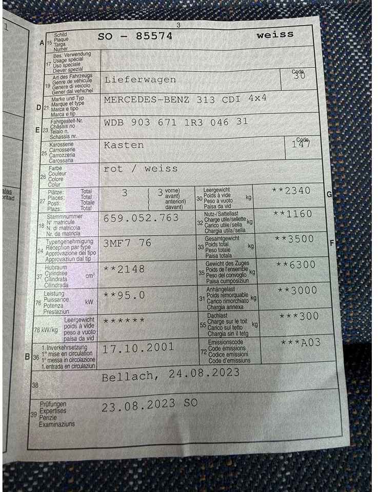 2001 MERCEDES-BENZ 313 CDI 4X4 CAMPER / VAN - Komercauto: foto 4 2001 MERCEDES-BENZ 313 CDI 4X4 CAMPER / VAN - Komercauto: foto 4
