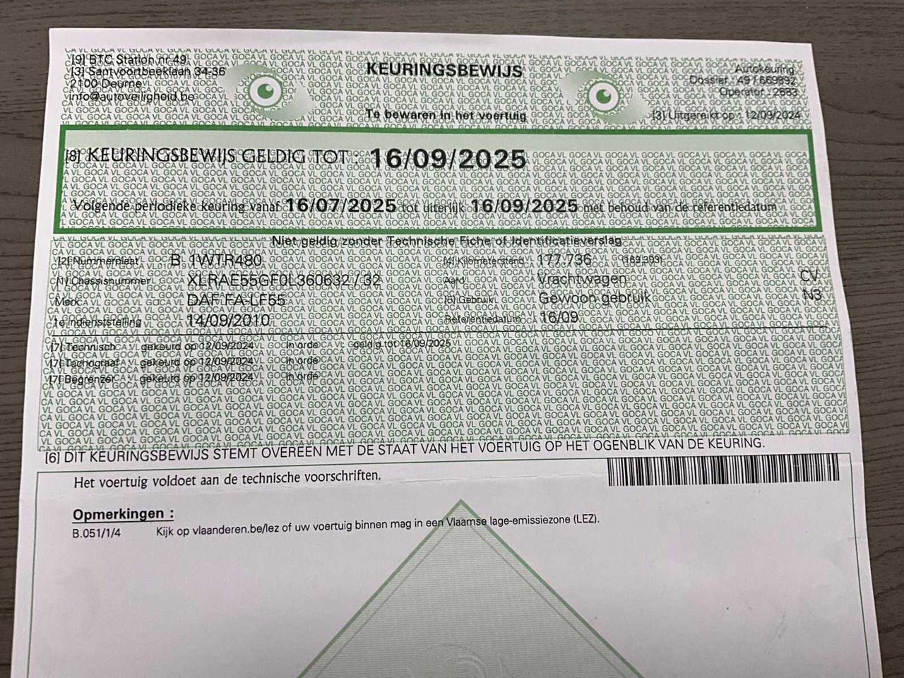 Kravas automašīna 2010 DAF LF 55.250 - HYDRAULIC TAIL LIFT - 183000KM: foto 46