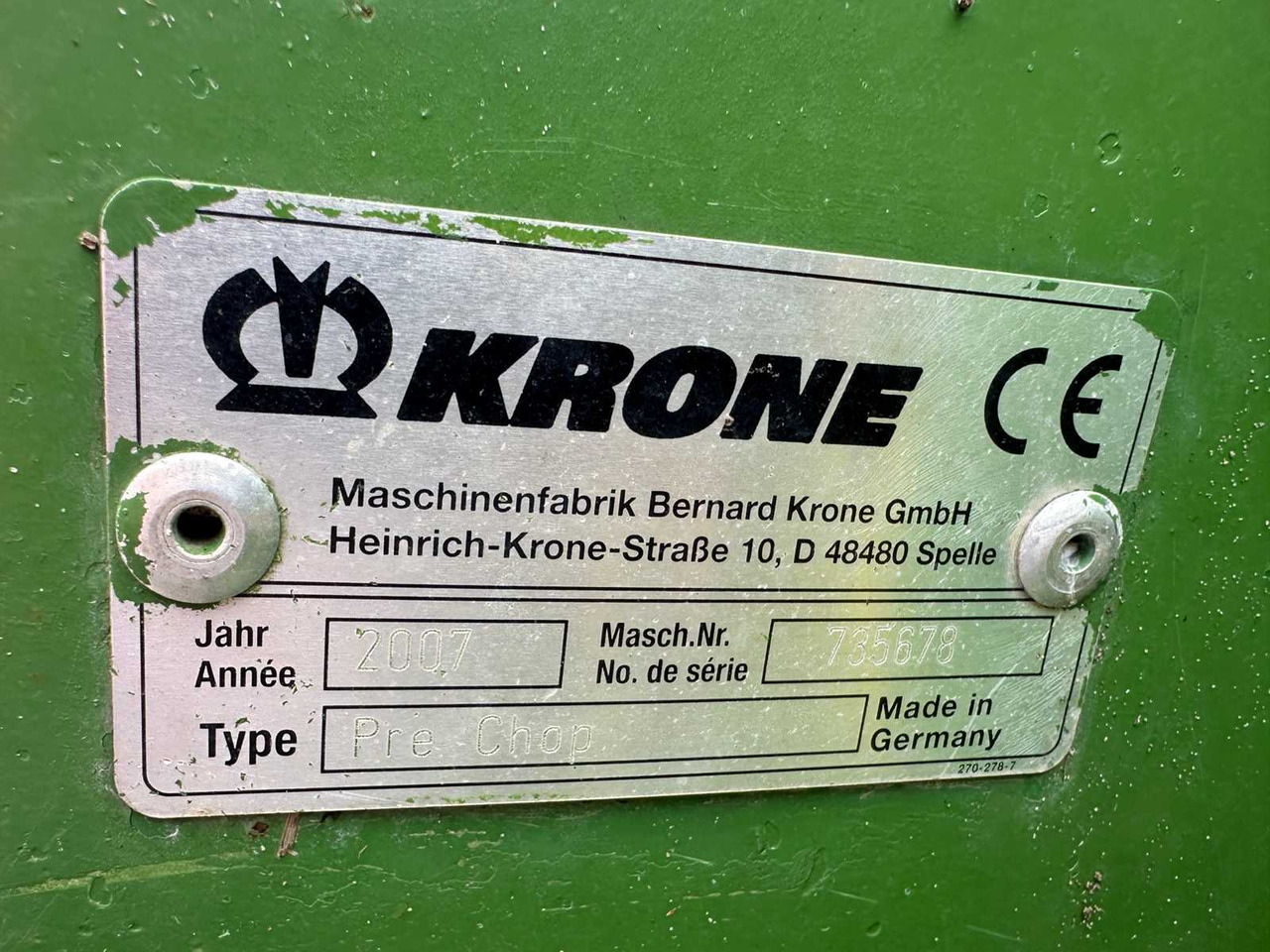 Lauksaimniecības tehnika Krone Pre shop: foto 16