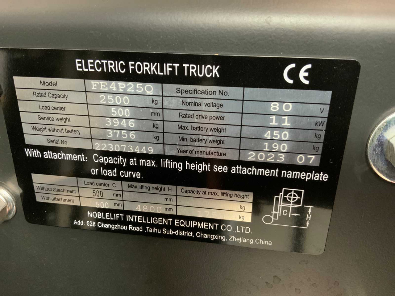 Autokrāvējs NOBLELIFT - 2024 - Q25-SERIES - 2.5T FORKLIFT ADJUSTABLE FORKS 4.8M: foto 17