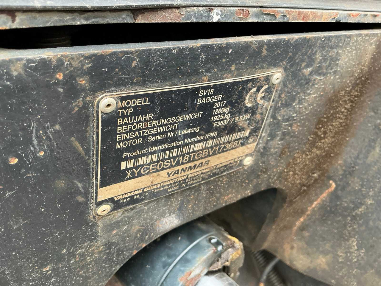 Kāpurķēžu ekskavators Yanmar SV18: foto 34
