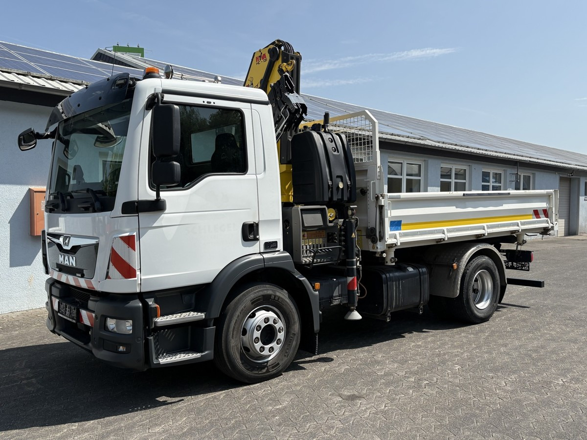 MAN TGM 15.290 BL 3-Seiten Kipper Kran (Funk) sofort - Kravas automašīna pašizgāzējs, Kravas auto ar manipulatoru: foto 1 MAN TGM 15.290 BL 3-Seiten Kipper Kran (Funk) sofort - Kravas automašīna pašizgāzējs, Kravas auto ar manipulatoru: foto 1