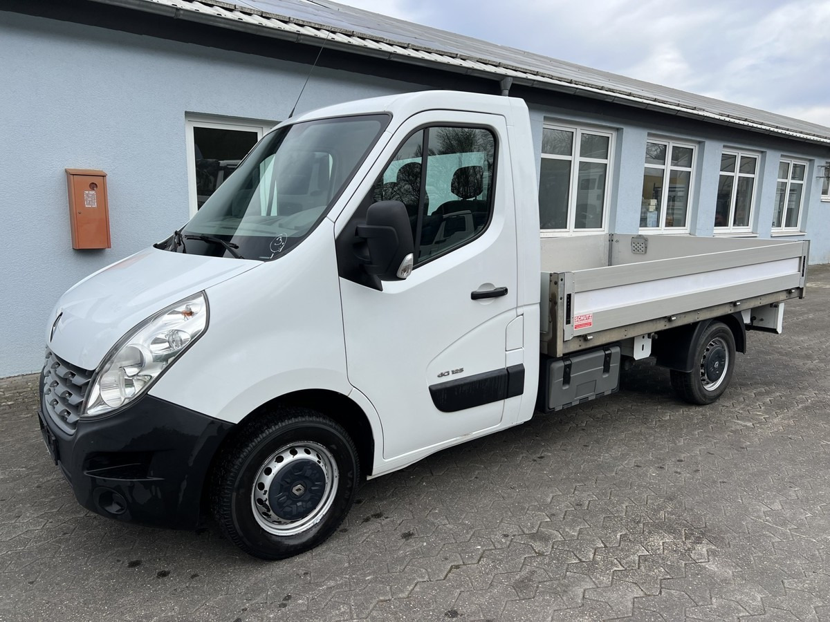 RENAULT Master L2 Tiefpritsche 3.3m Schutz AHK 1 Hd - Automašīna ar kravas platformu: foto 1 RENAULT Master L2 Tiefpritsche 3.3m Schutz AHK 1 Hd - Automašīna ar kravas platformu: foto 1
