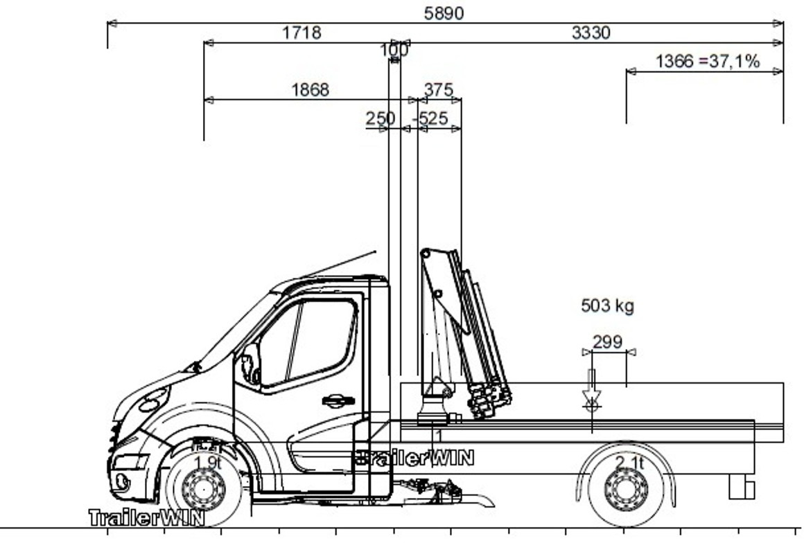 RENAULT Master L2H1 (neues Mod.) Alupritsche m. Kran - Automašīna ar kravas platformu: foto 3 RENAULT Master L2H1 (neues Mod.) Alupritsche m. Kran - Automašīna ar kravas platformu: foto 3