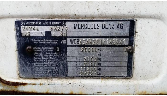 Šasija kravas automašīna Mercedes-Benz 2524 L: foto 10