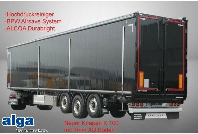 Knapen Trailers K 100, 7mm XD Boden, ALCOA Durabright, 2x Lift - Puspiekabe slēgtā virsbūve: foto 1 Knapen Trailers K 100, 7mm XD Boden, ALCOA Durabright, 2x Lift - Puspiekabe slēgtā virsbūve: foto 1